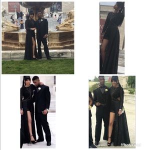 A romper style event dress.